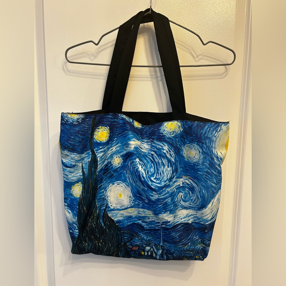 Van Gogh Starry Night zip up tote bag